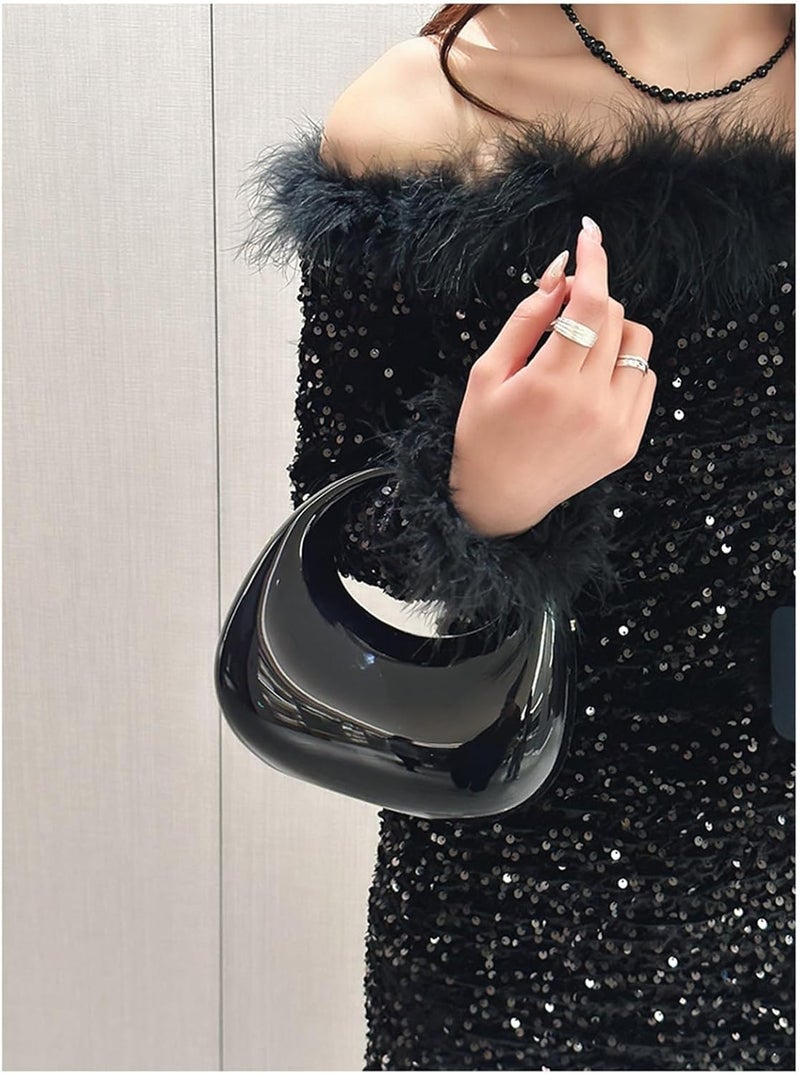 GSYPS Acrylic Handbags for Women Cute Acrylic Clutch Small Unique Purse Trendy Metal Evening Bag for Party Cocktail - Image 2